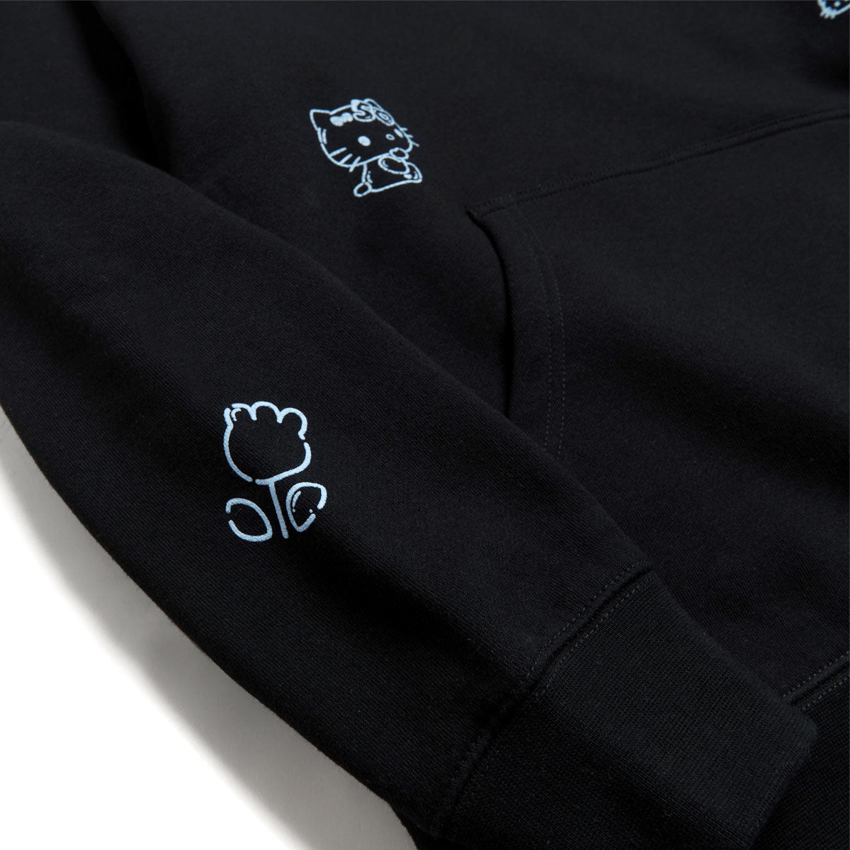 Girl x Hello Kitty All Over Hoodie - Black image 5