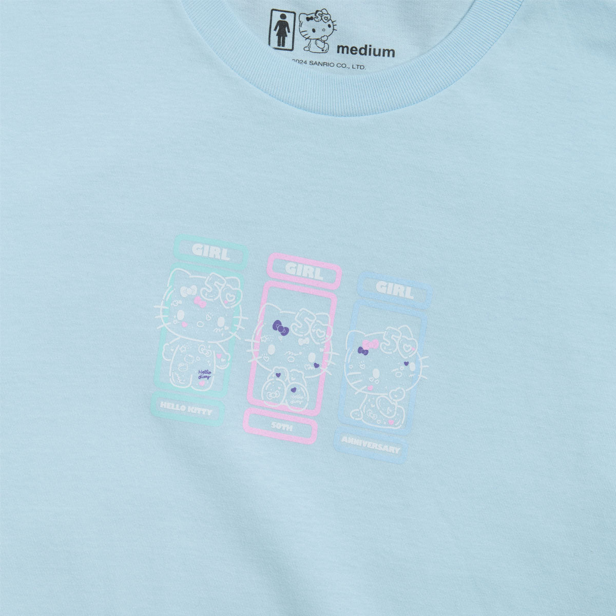 Girl x Hello Kitty Squad T-Shirt - Powder Blue image 2