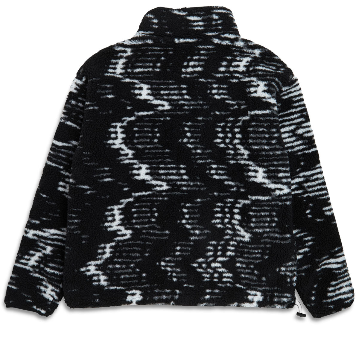 Chocolate Static Sherpa Fleece Sweater - White/Black image 2