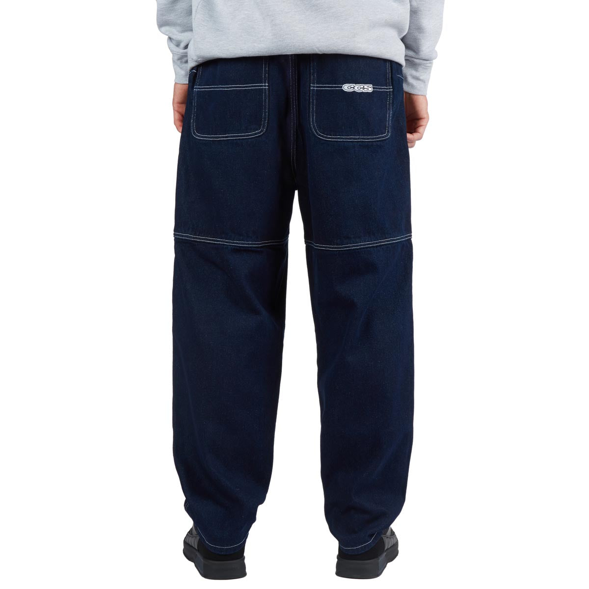 CCS 4x4 Reinforced Baggy Taper Denim Jeans - Overdyed Navy image 6