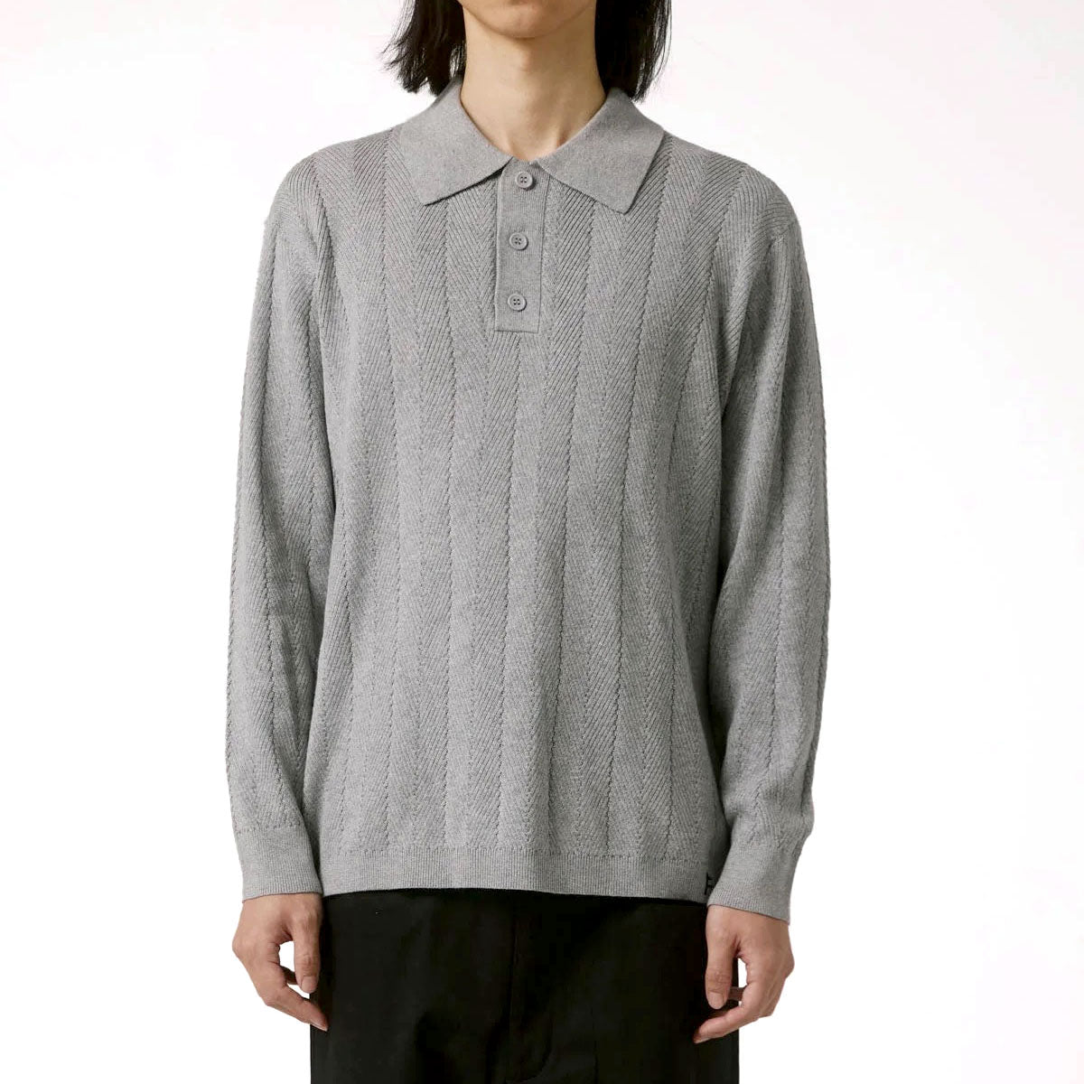 Former Ag Long Sleeve Polo Shirt - Grey image 1