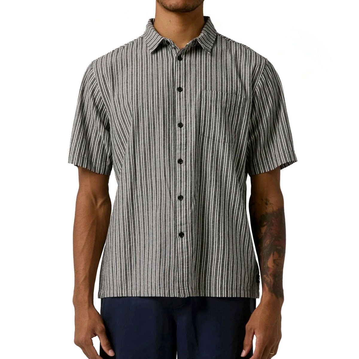 Former Reynolds Stripe Shirt - Black image 2
