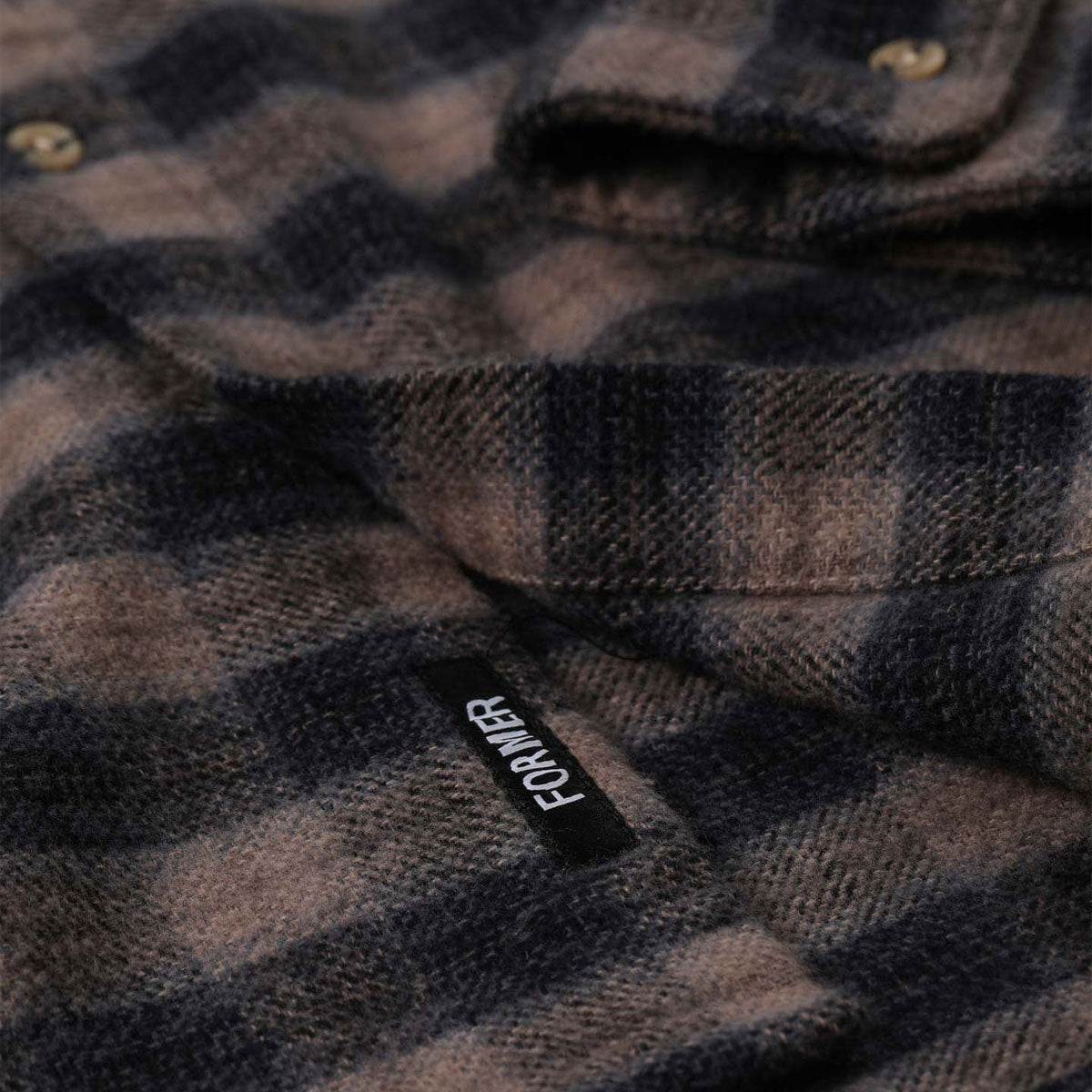 Former Manners Plaid Long Sleeve Shirt - Taupe image 5