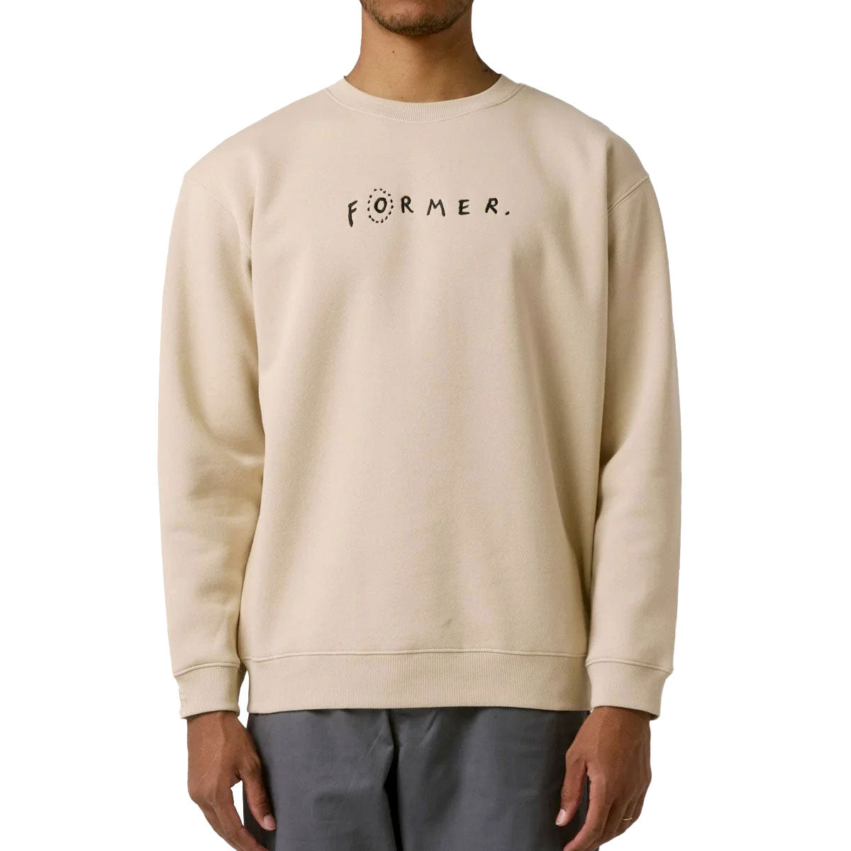 Former Skittish Crew Sweatshirt - Bone image 1