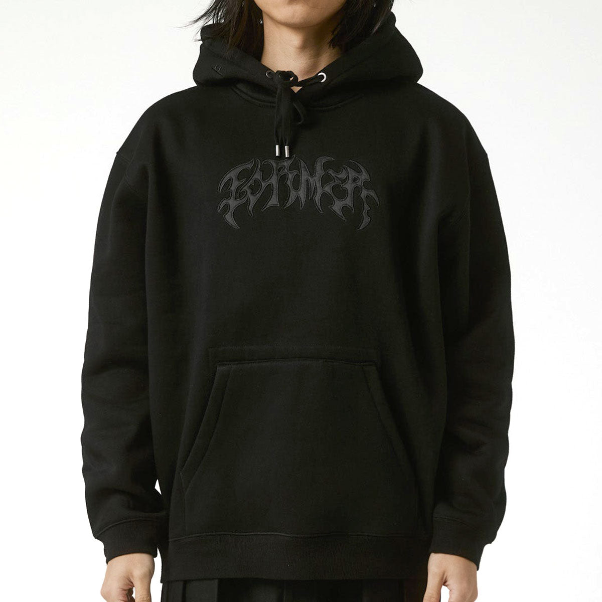Former Puncture Satin Hoodie - Black image 1