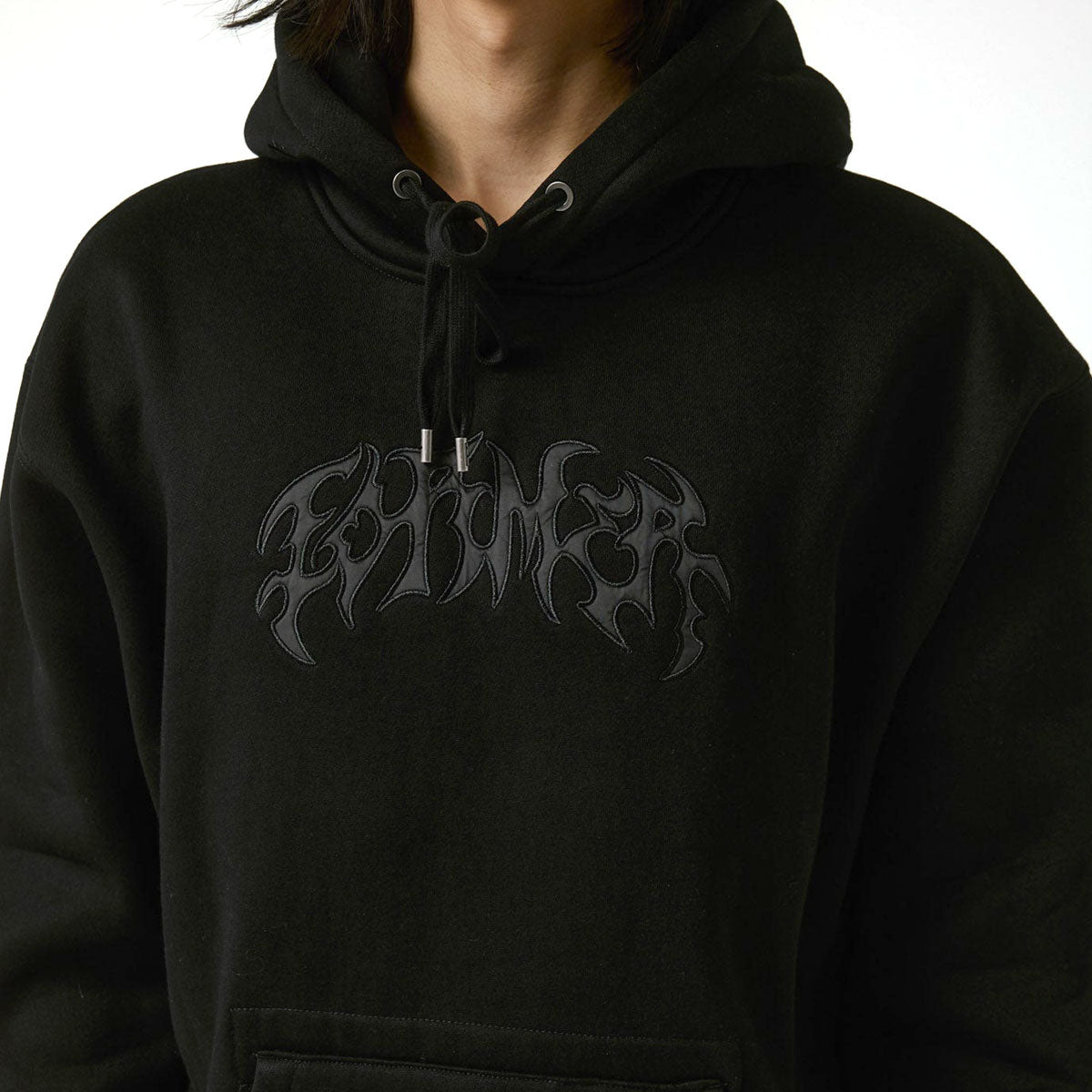 Former Puncture Satin Hoodie - Black image 2