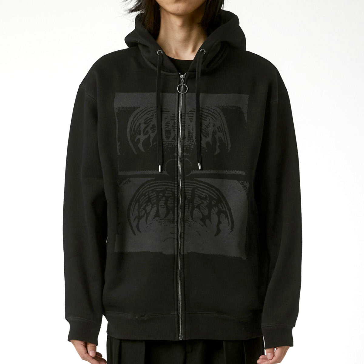 Former Complicrux Zip Up Hoodie - Worn Black image 1