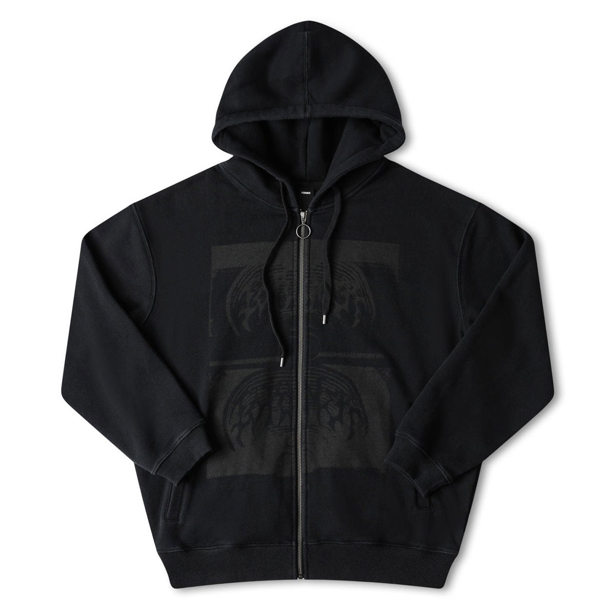 Former Complicrux Zip Up Hoodie - Worn Black image 6