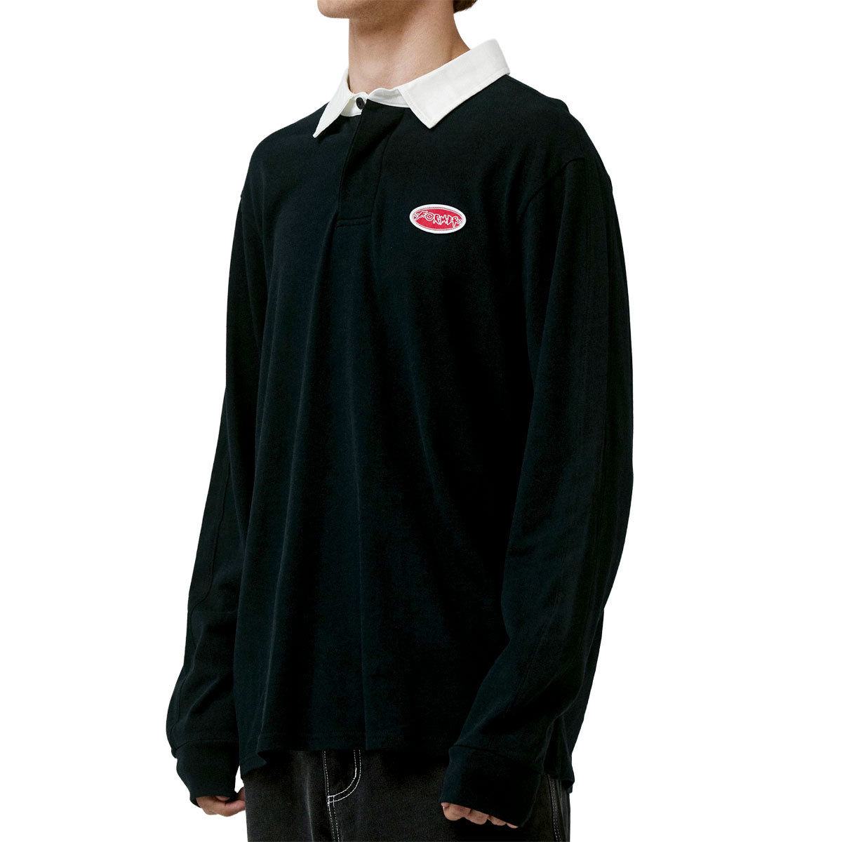 Former Reynolds Flatline Rugby Polo Shirt - Black image 4