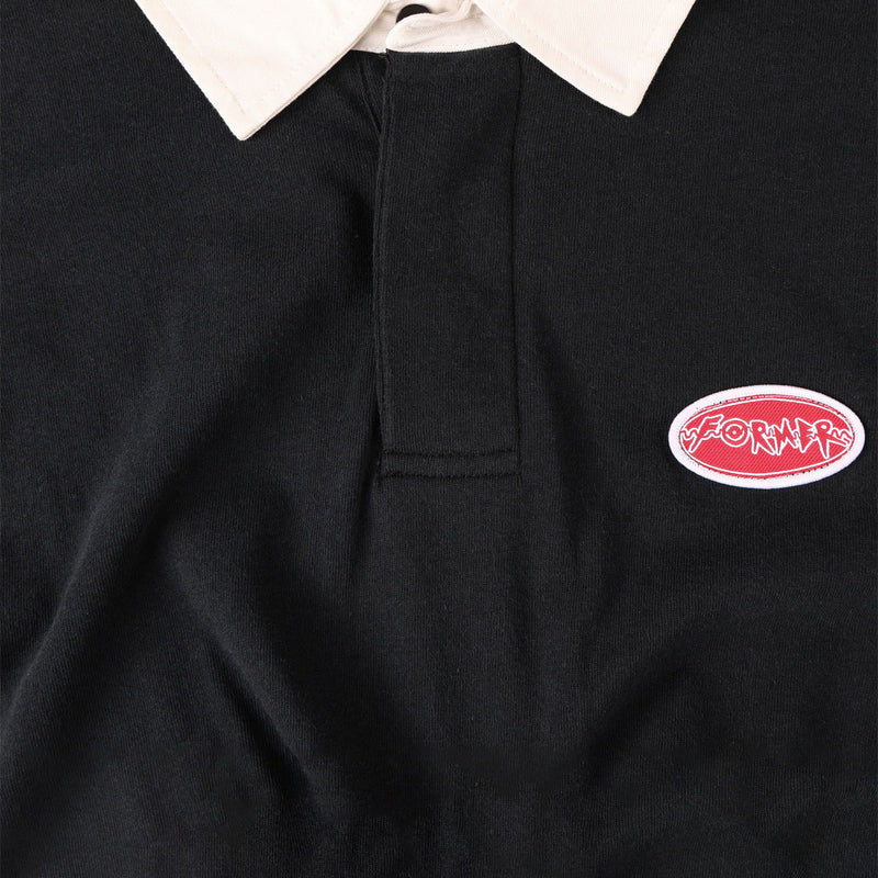 Former Reynolds Flatline Rugby Polo Shirt - Black