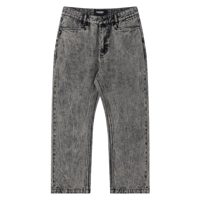 Former AG Acid Denim Pants - Black