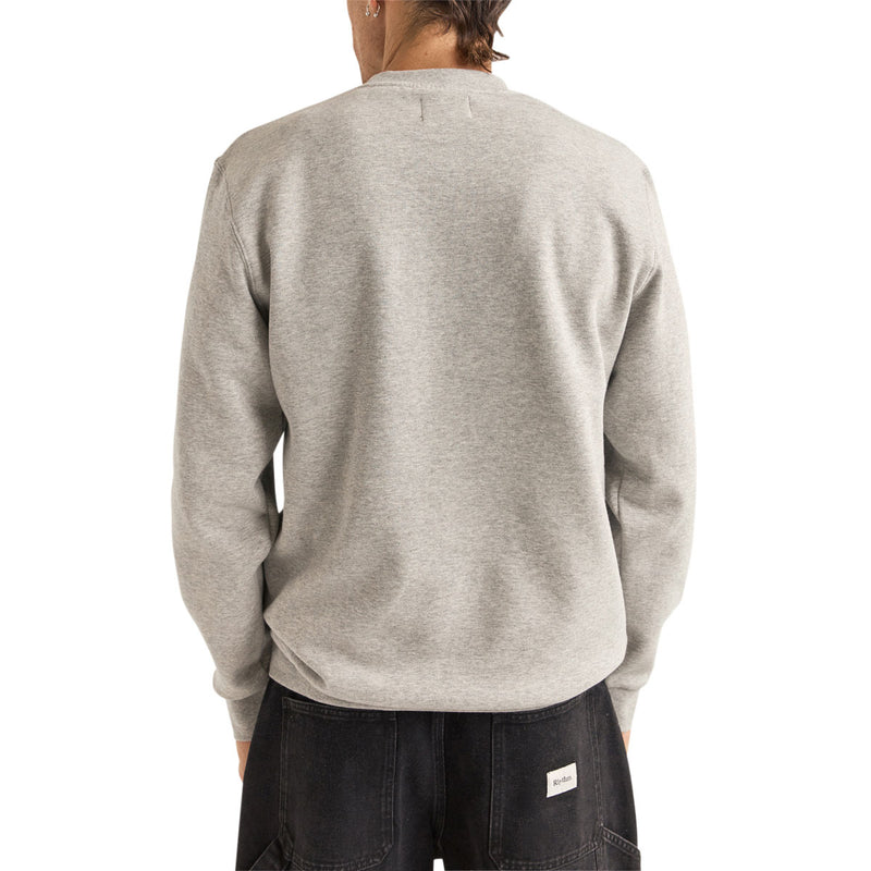 Rhythm Brand Fleece Crew Sweatshirt - Grey Heather