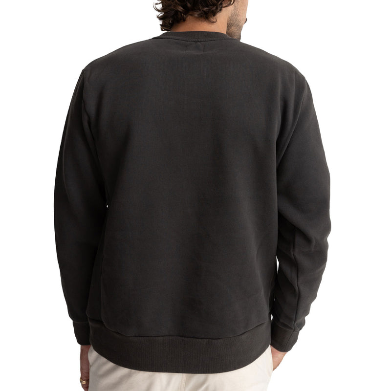 Rhythm Classic Fleece Crew Sweatshirt - Vintage Black 2025