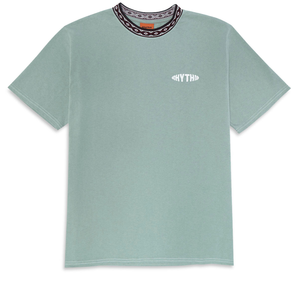 Rhythm Contrast Neckband T-Shirt - Teal image 1