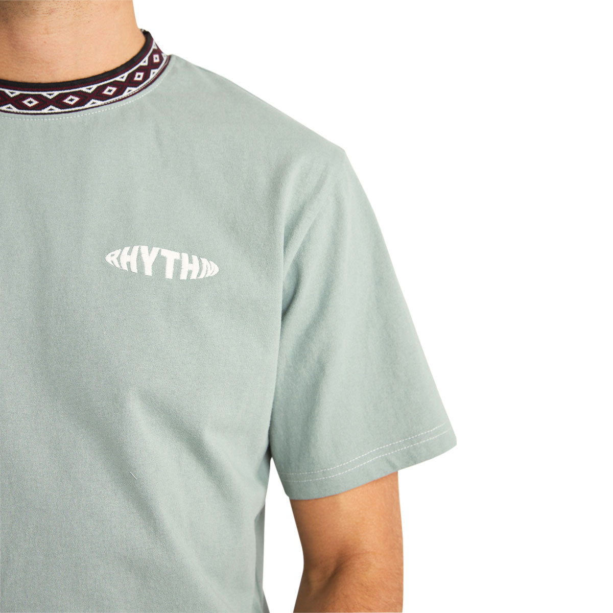 Rhythm Contrast Neckband T-Shirt - Teal image 4