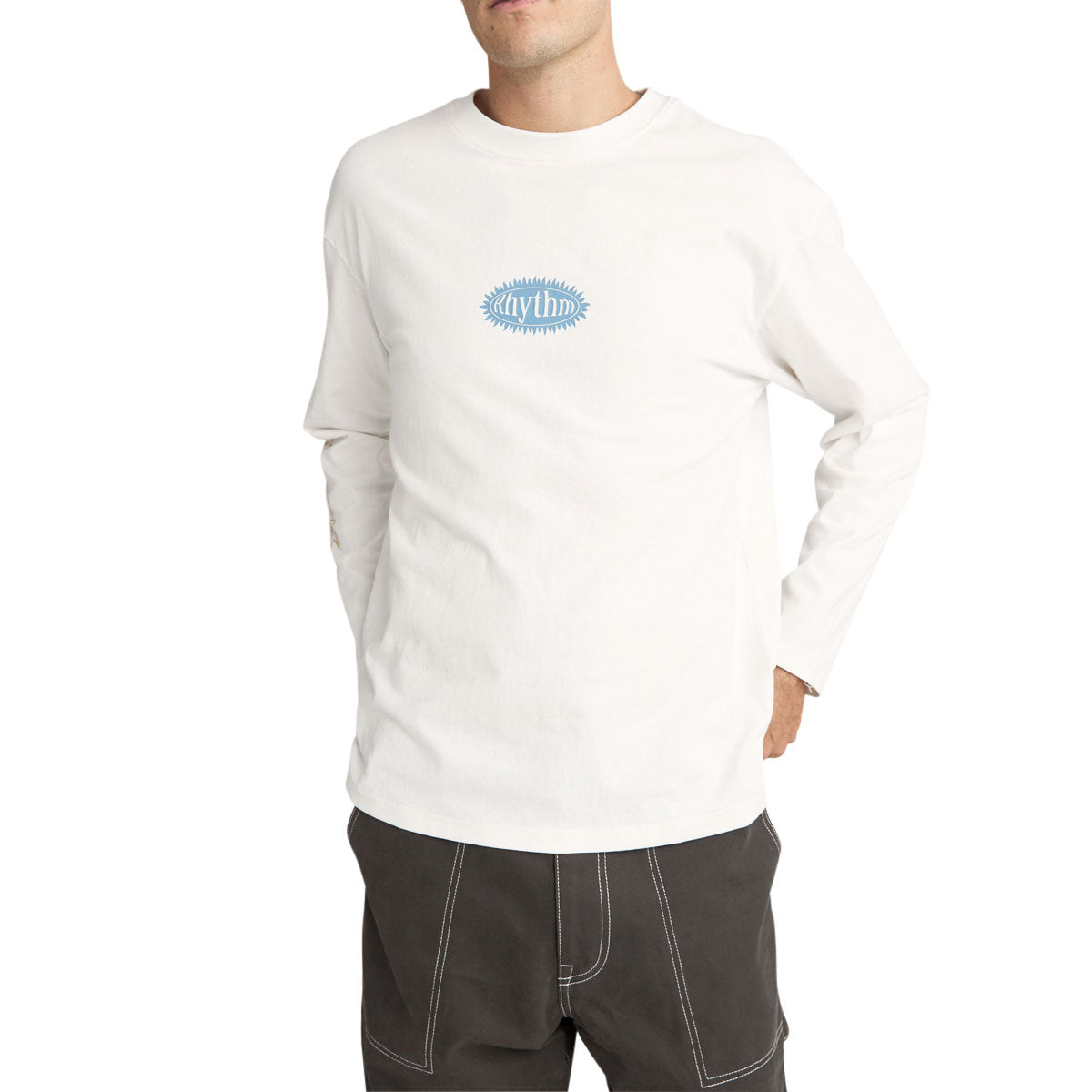Rhythm Ritmo Printed Long Sleeve T-Shirt - Ecru image 2