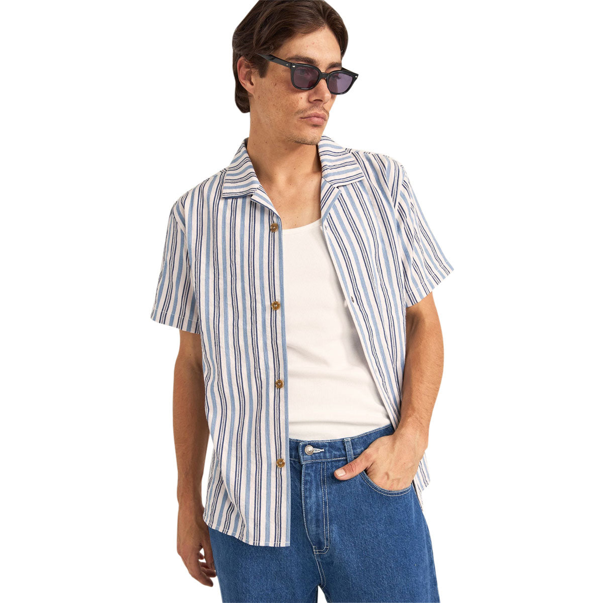 Rhythm Vacation Stripe Shirt - Blue image 1