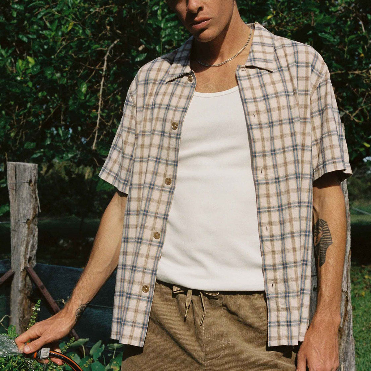 Rhythm Check Shirt - Natural image 5