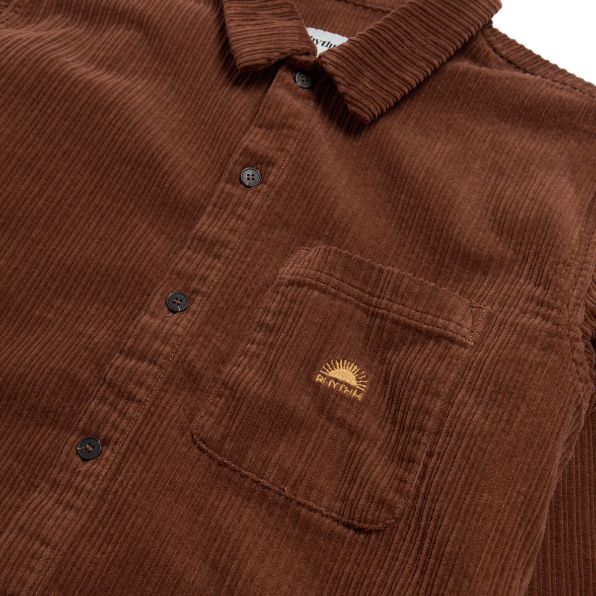 Rhythm Corduroy Long Sleeve Shirt - Rust image 3
