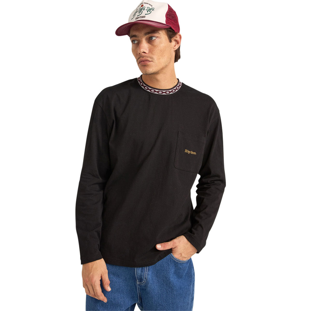 Rhythm Vintage Jac Long Sleeve T-Shirt - Black image 2