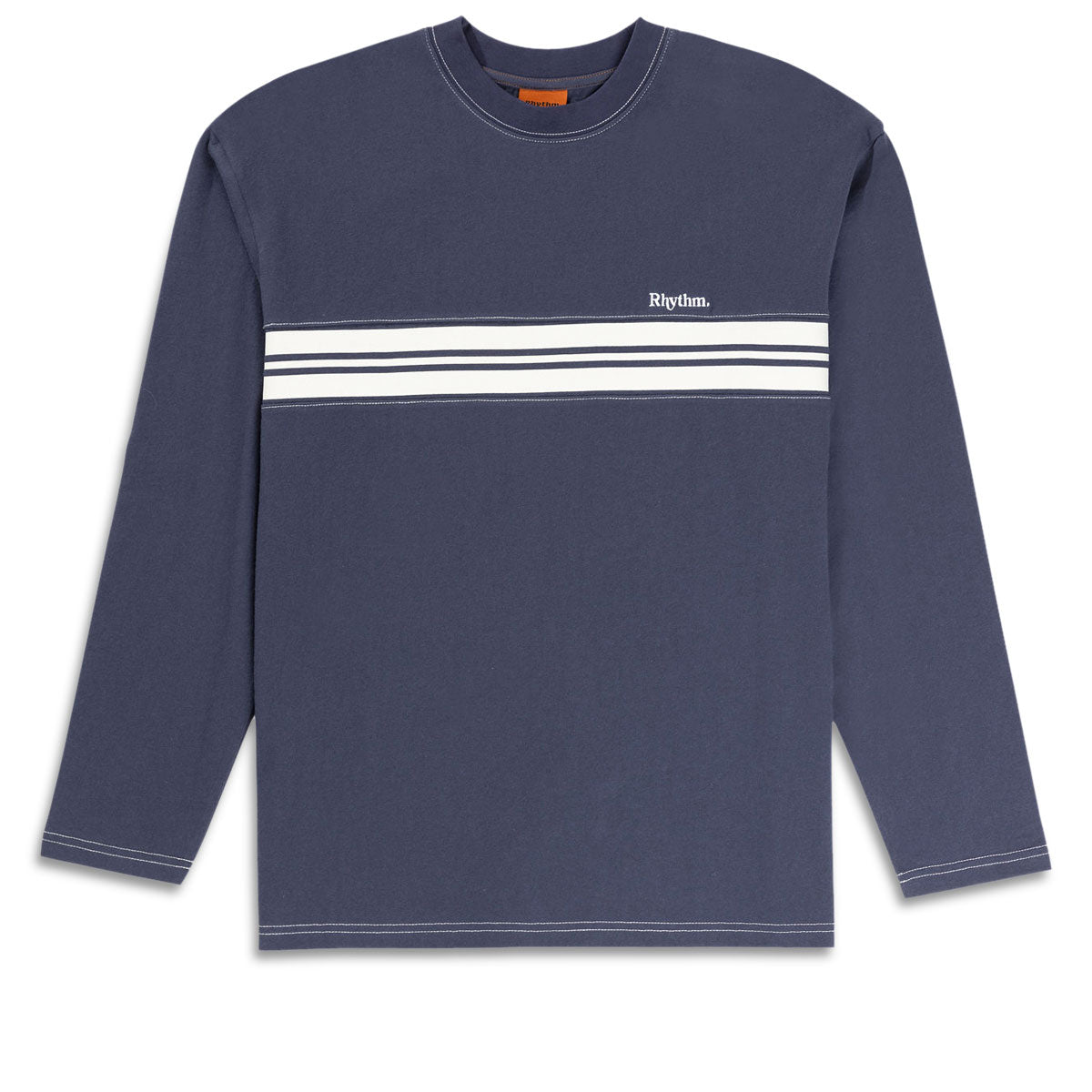 Rhythm Vintage Panel Long Sleeve T-Shirt - Vintage Navy image 1