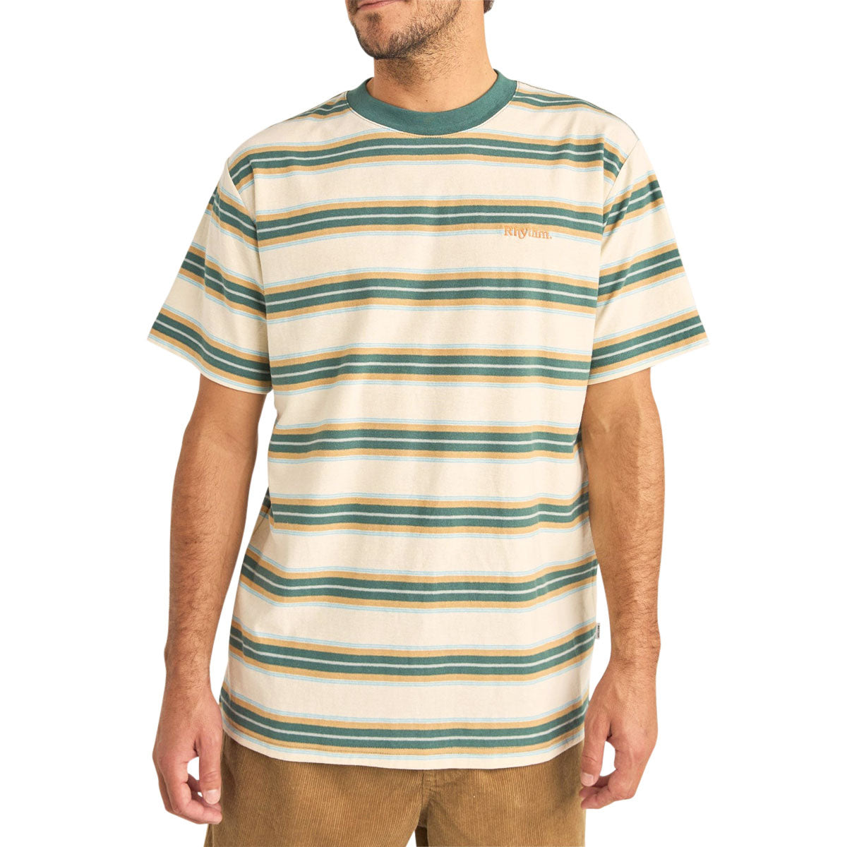 Rhythm Everyday Stripe T-Shirt - Vintage Green image 2
