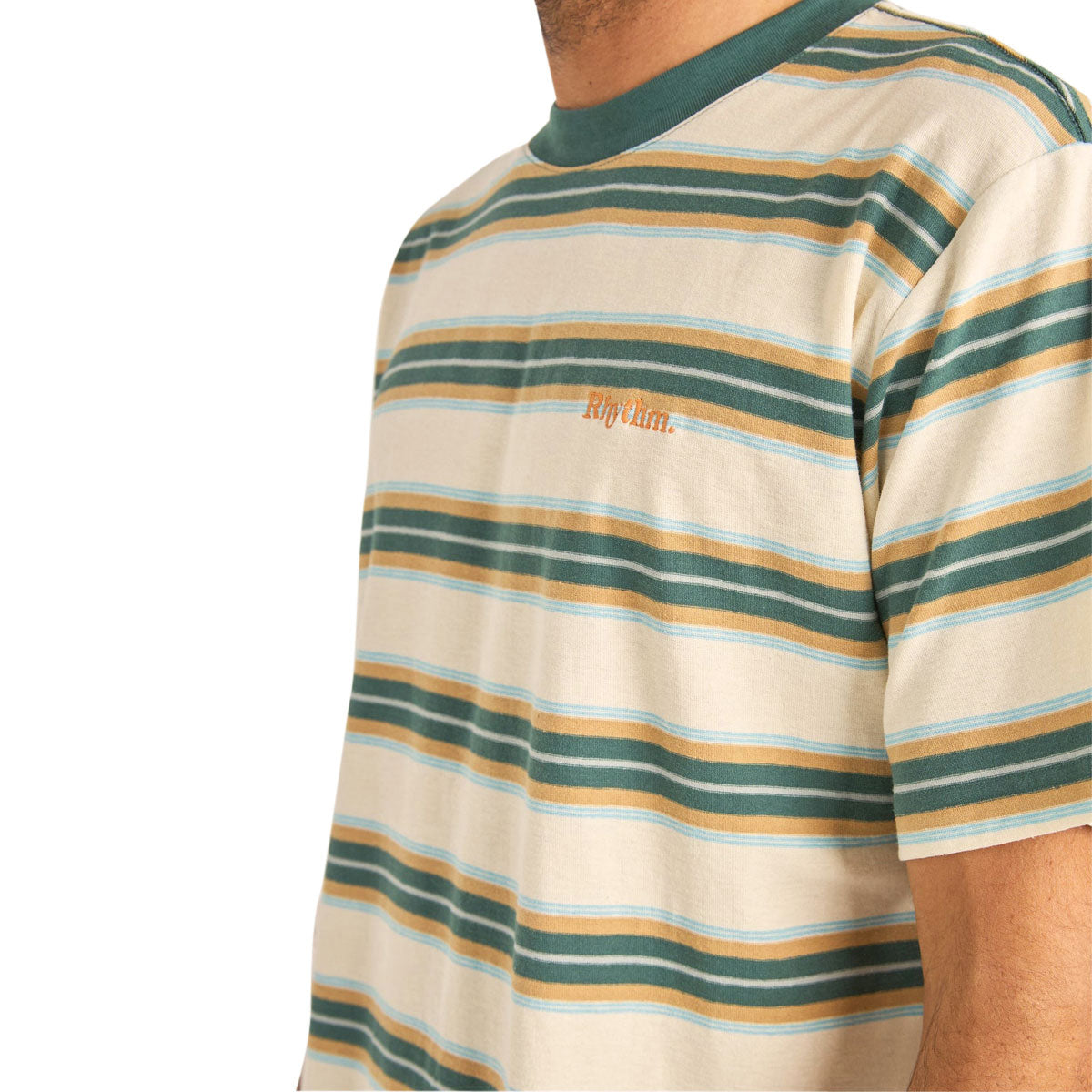Rhythm Everyday Stripe T-Shirt - Vintage Green image 3