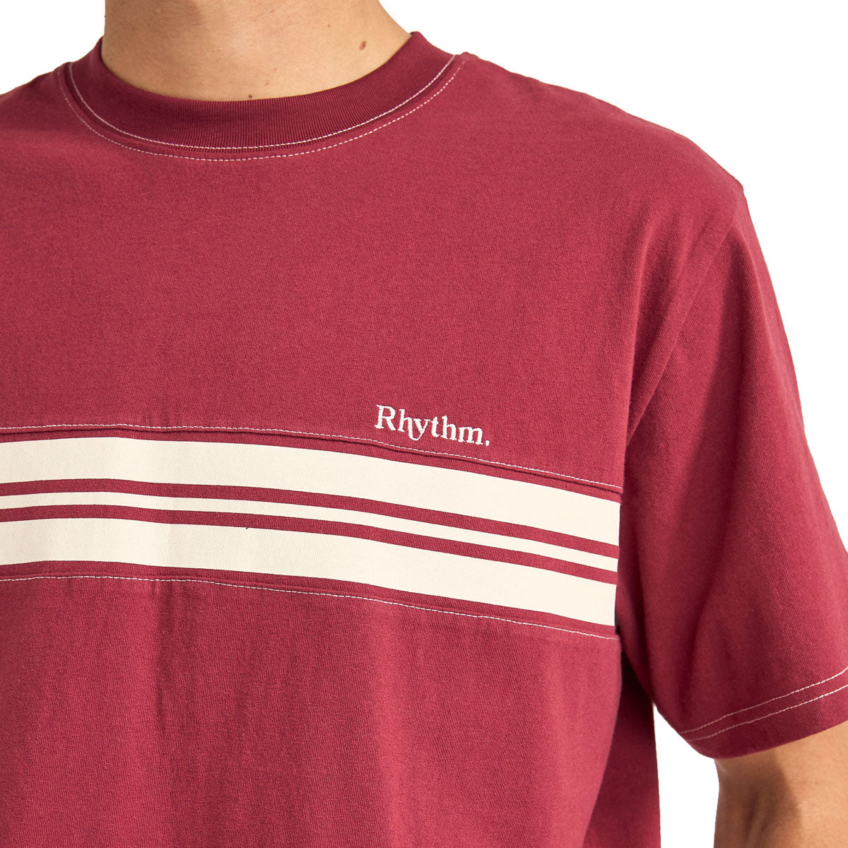 Rhythm Vintage Panel T-Shirt - Merlot image 3
