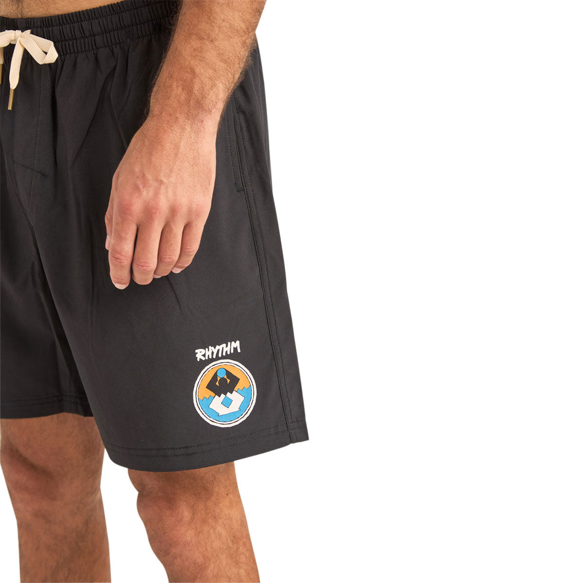 Rhythm Channel Beach Shorts - Black image 4