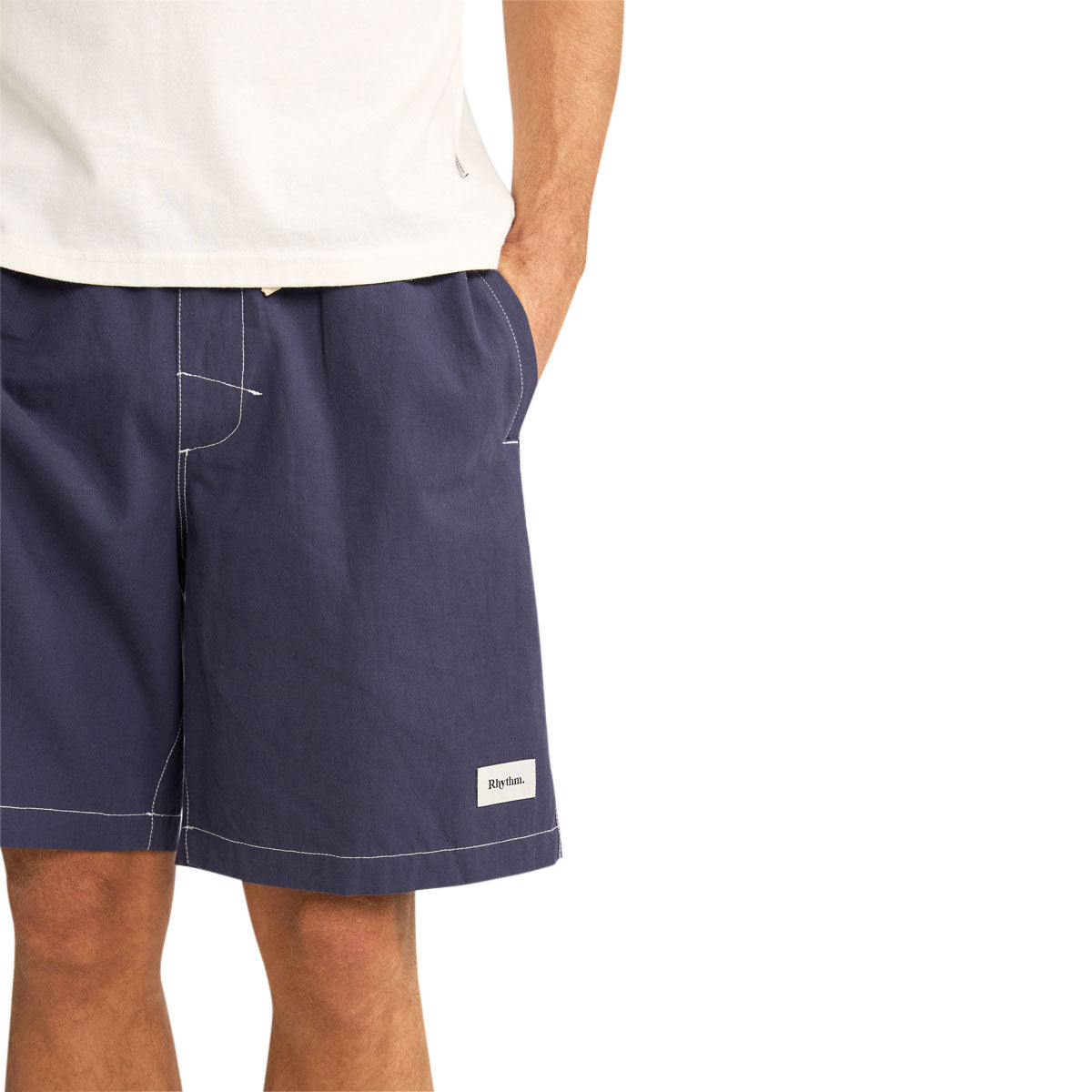 Rhythm Contrast Stitch Jam Shorts - Navy image 2