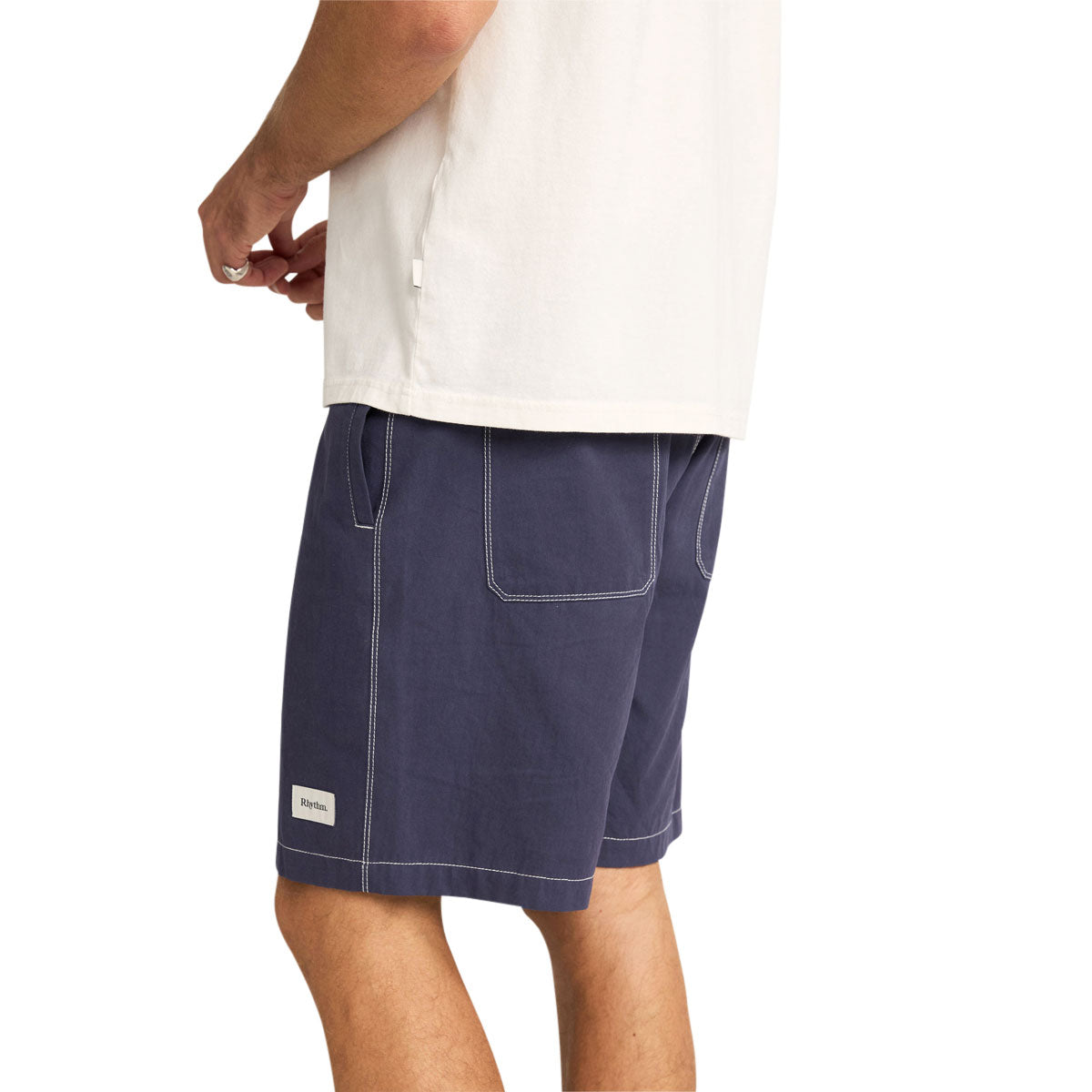 Rhythm Contrast Stitch Jam Shorts - Navy image 3