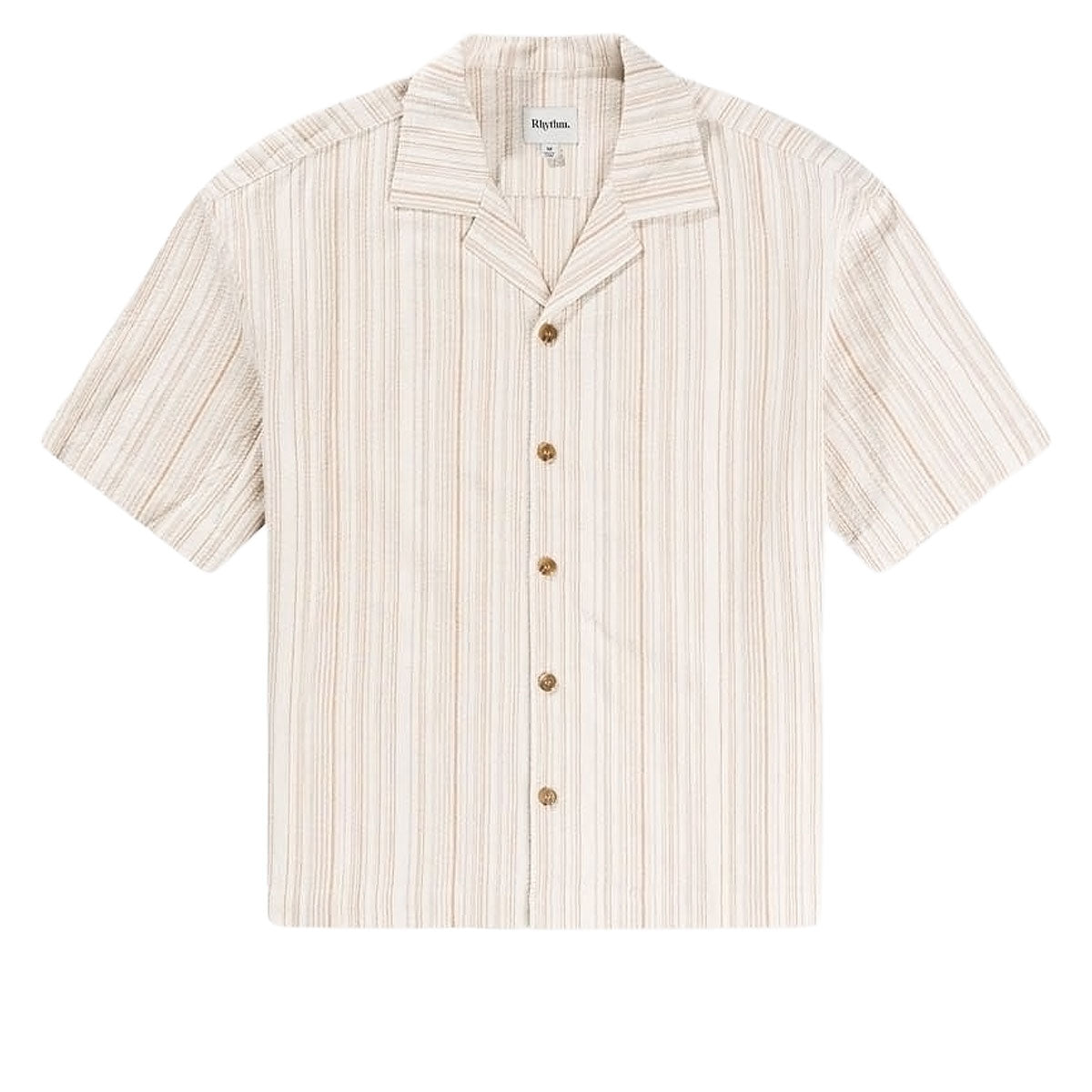 Rhythm Benny Relaxed Stripe Shirt - Cream image 4