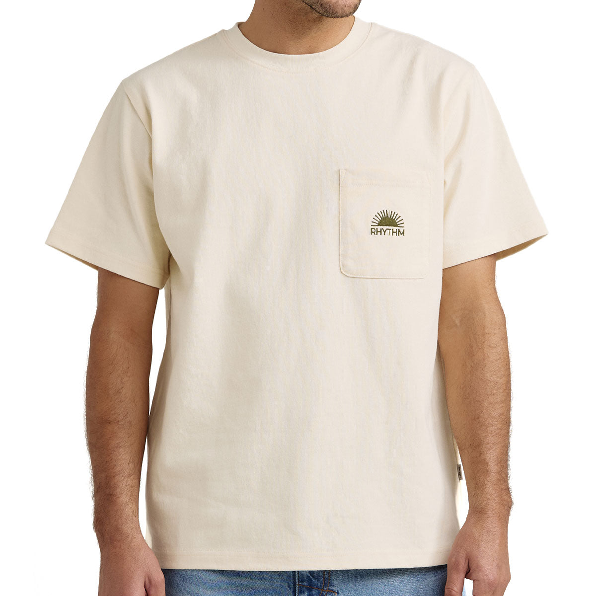 Rhythm Heavy Vintage Pocket Emblem T-Shirt - Natural image 2