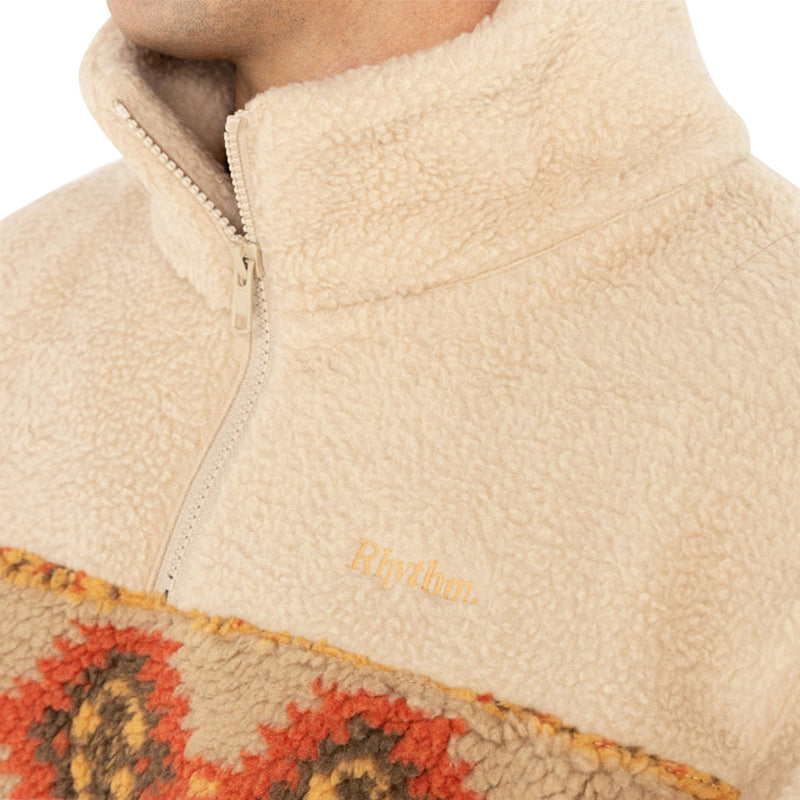 Rhythm Dusty Quarter Zip Sweatshirt - Natural
