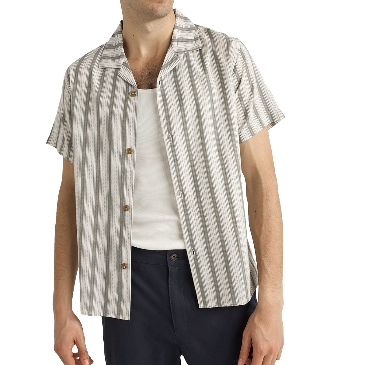 Rhythm Vacation Stripe Shirt - Fern image 1