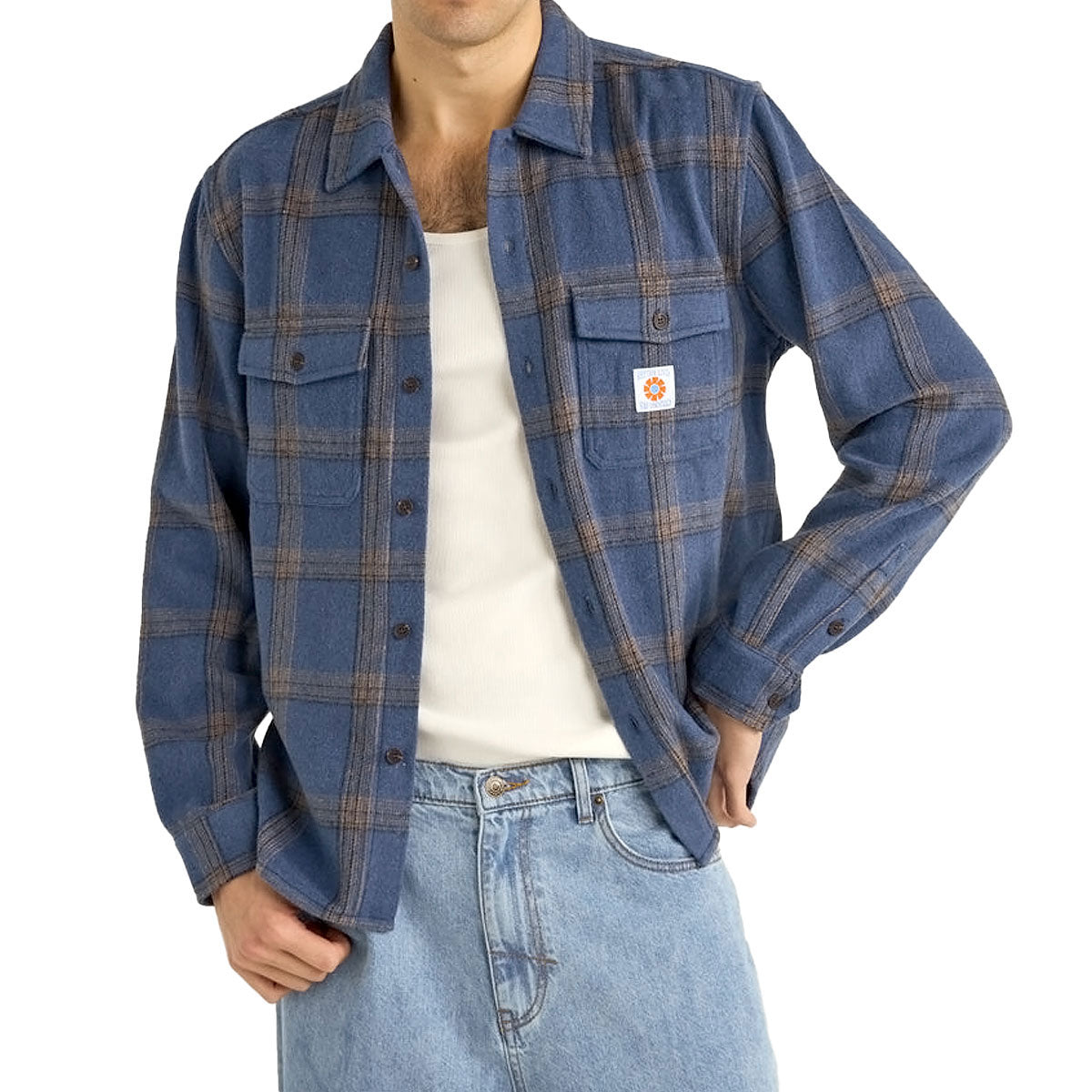 Rhythm Check Long Sleeve Shirt - Blue image 1