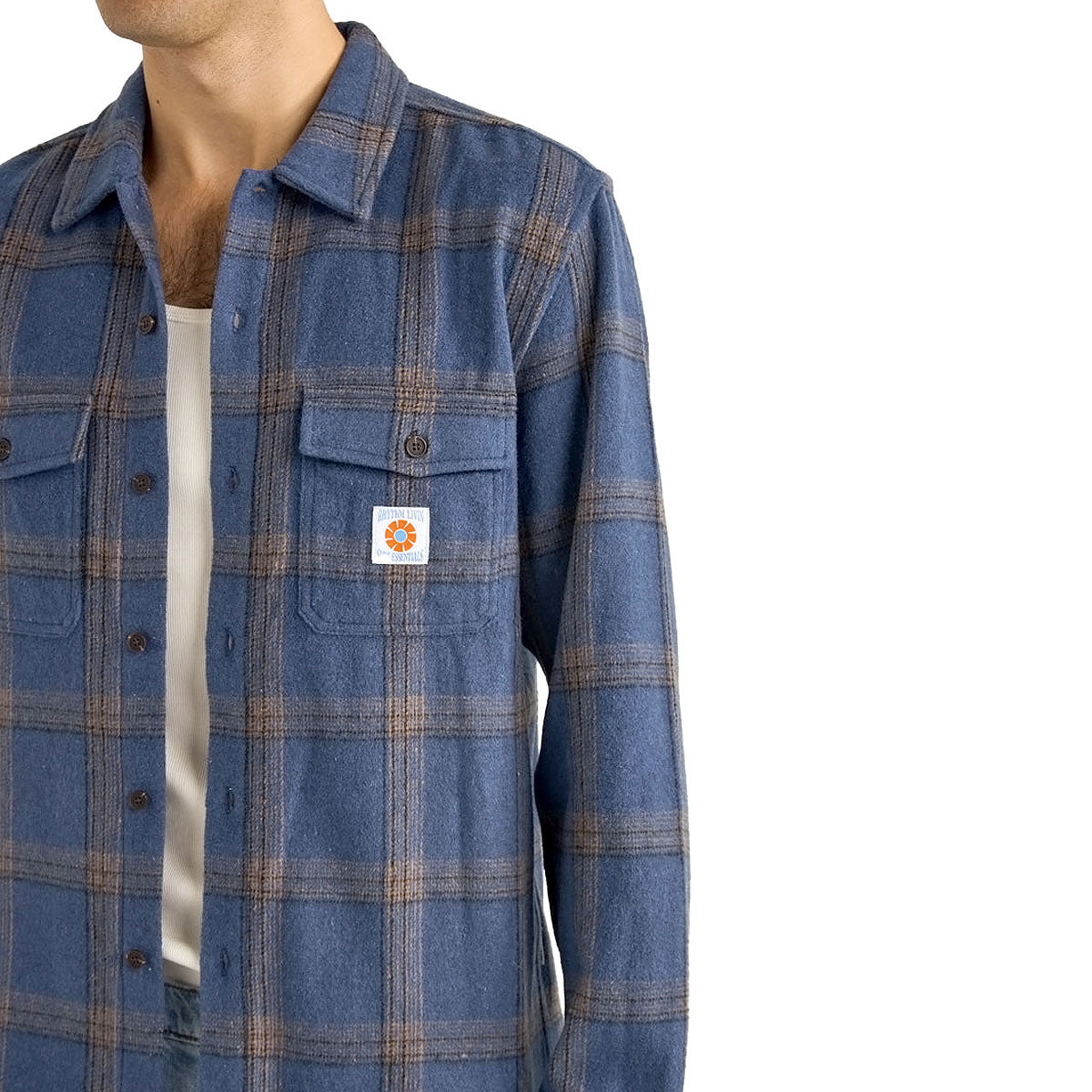 Rhythm Check Long Sleeve Shirt - Blue image 3