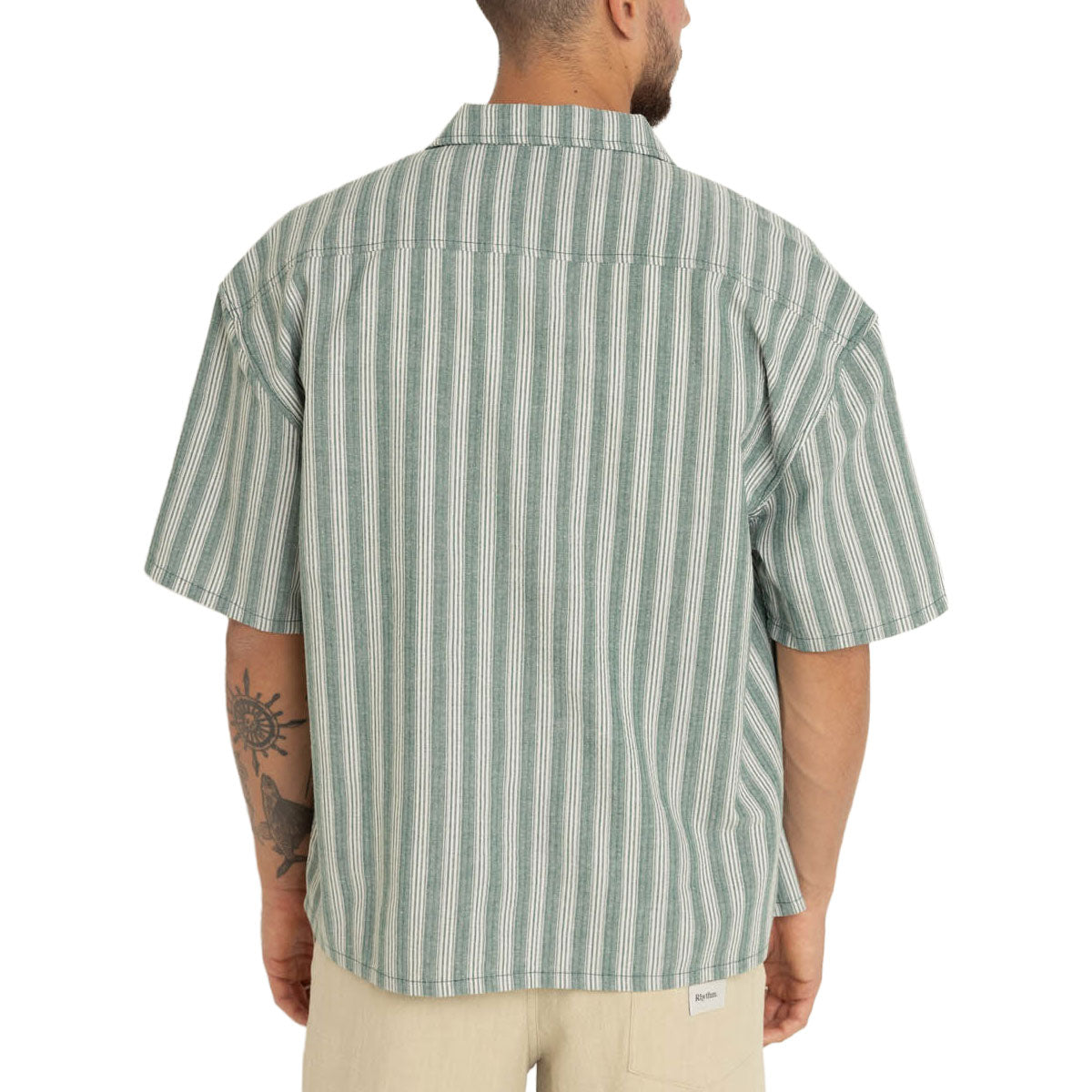 Rhythm Butcher Stripe Relaxed Shirt - Teal image 2