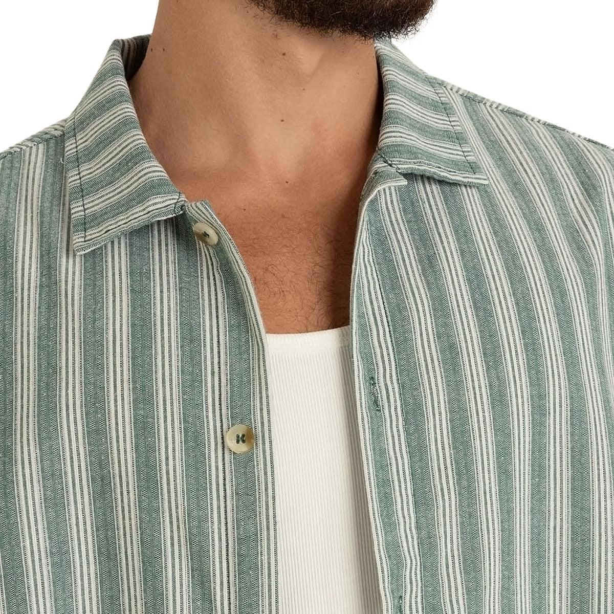 Rhythm Butcher Stripe Relaxed Shirt - Teal image 3