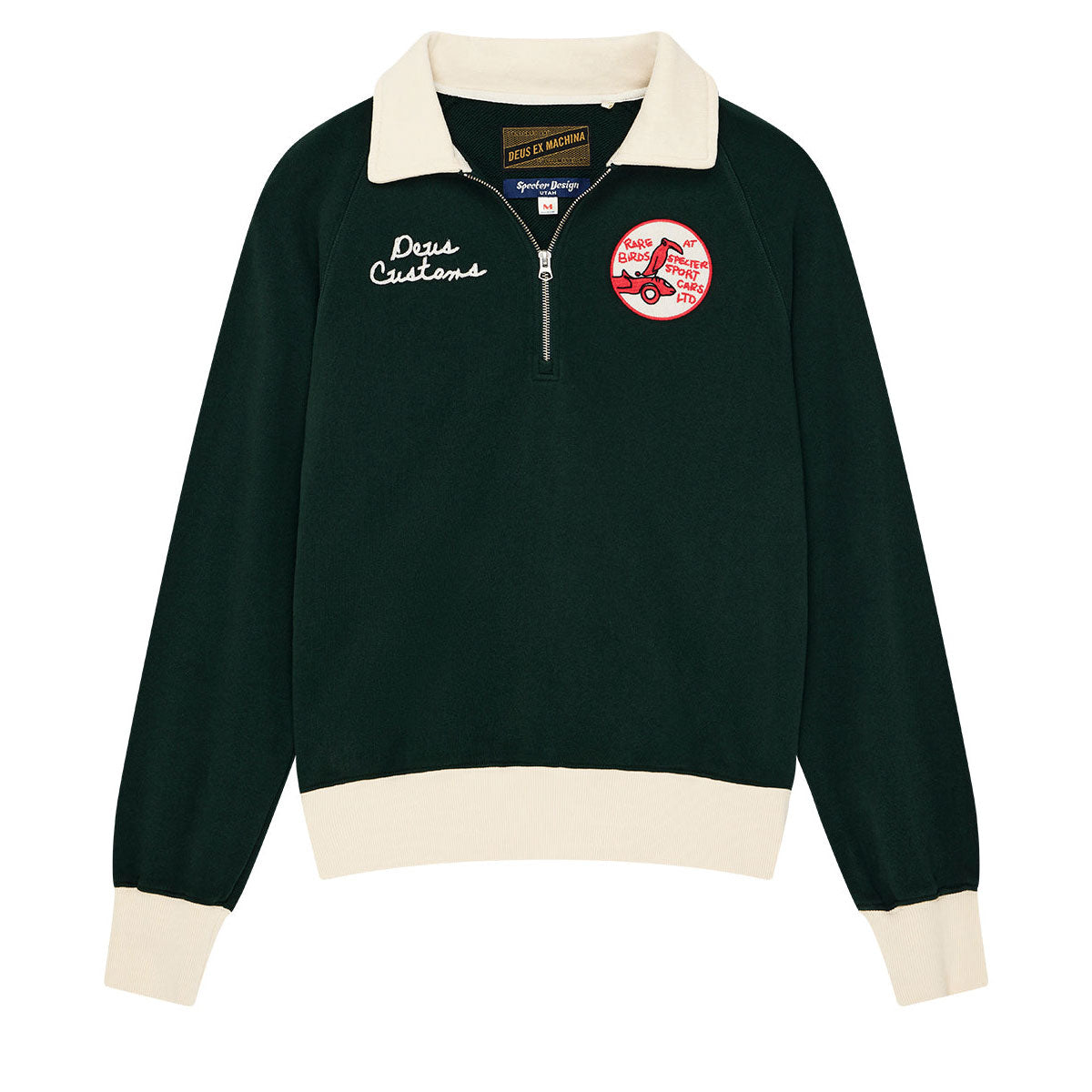 Deus Ex Machina Specter Zip Sweatshirt - Racing Green image 1