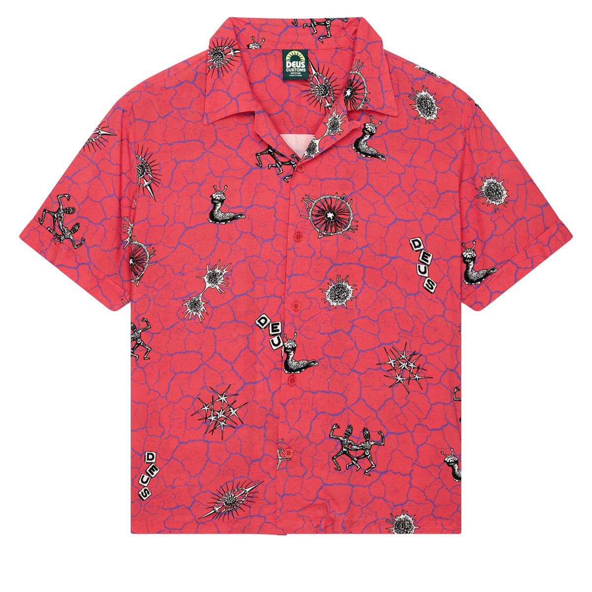 Deus Ex Machina Vibrant Virus Shirt - Strawberry image 4