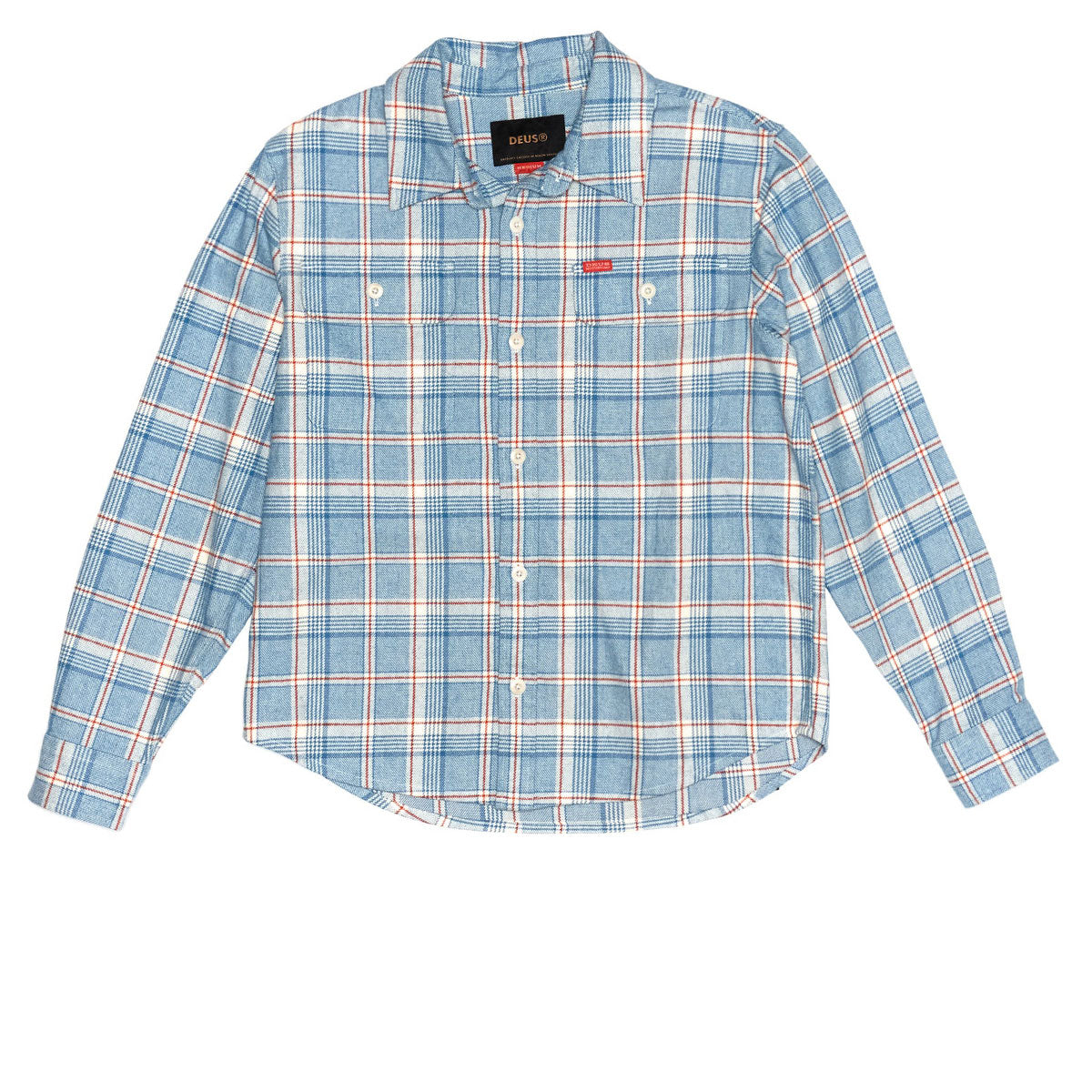 Deus Ex Machina Vacay Check Long Sleeve Shirt - Sky Blue image 4