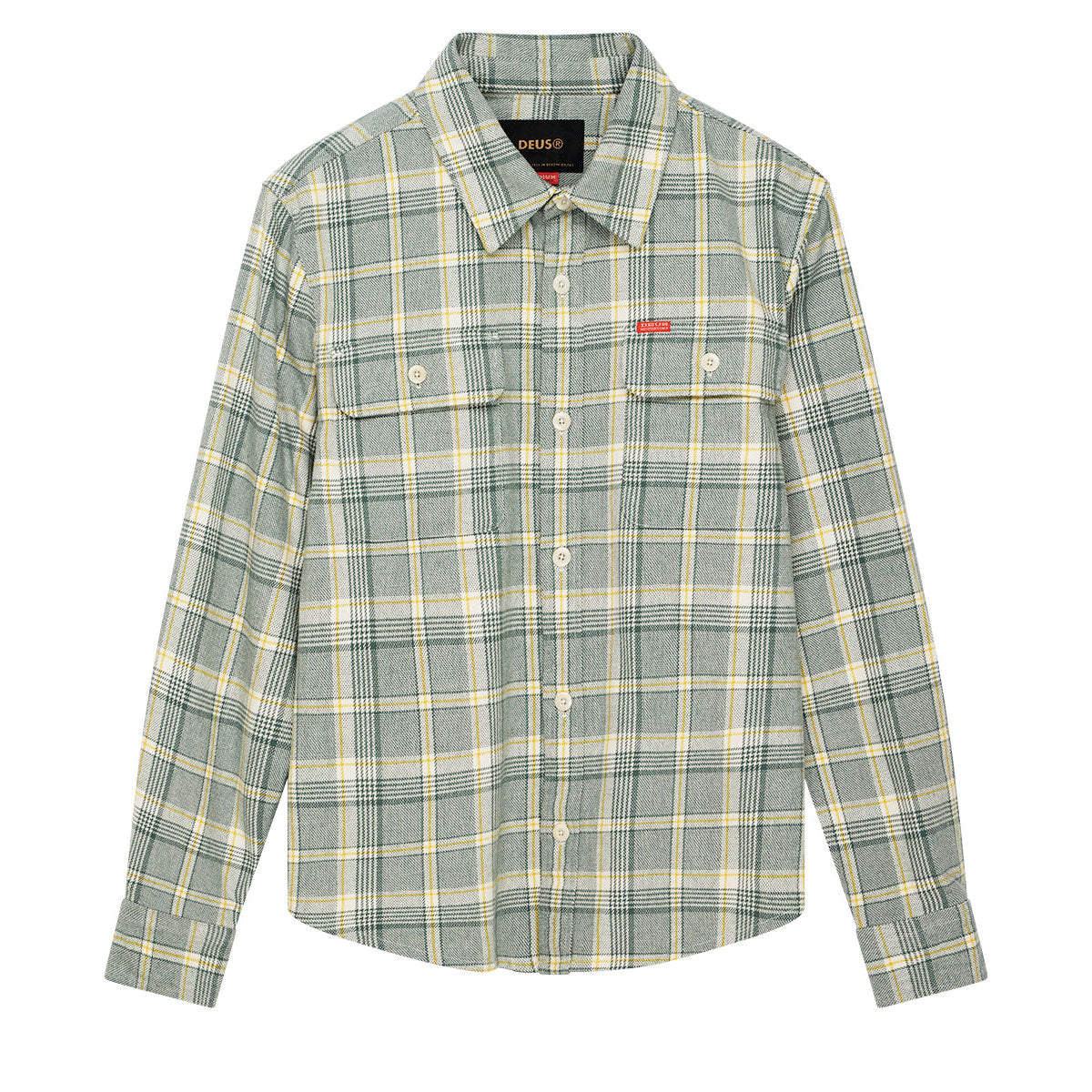 Deus Ex Machina Vacay Check Long Sleeve Shirt - Tendril Green image 2
