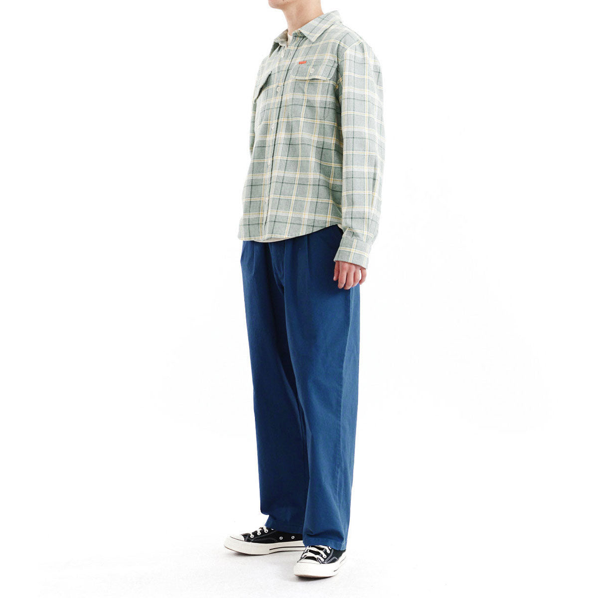 Deus Ex Machina Vacay Check Long Sleeve Shirt - Tendril Green image 5