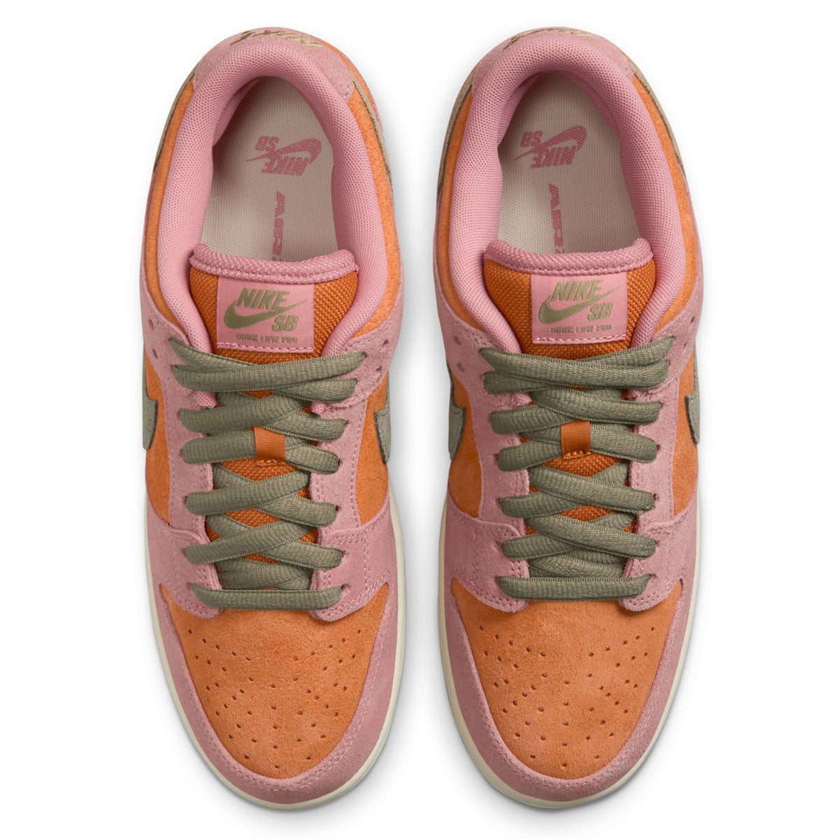 Nike SB Dunk Low Pro Shoes - Red Stardust/Neutral Olive/Monarch image 5