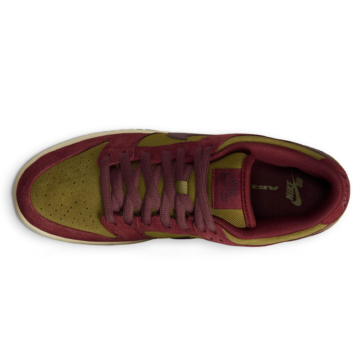 Nike SB Dunk Low Pro Shoes - Dark Team Red/Burgundy Crush/Olive Flak image 3