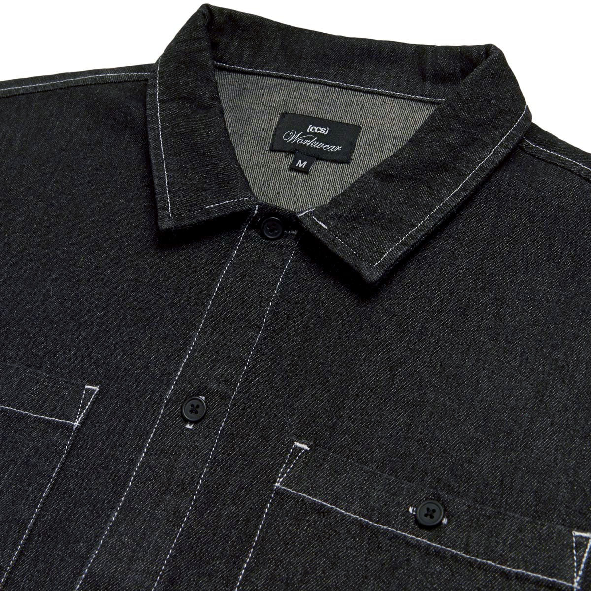 CCS Custom Embroidered Work Shirt - Black Denim image 7