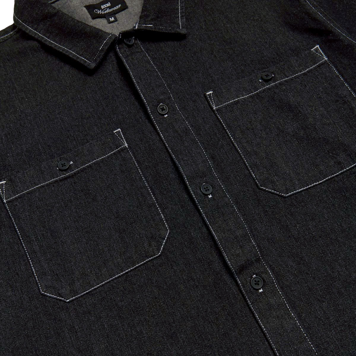 CCS Custom Embroidered Work Shirt - Black Denim image 8