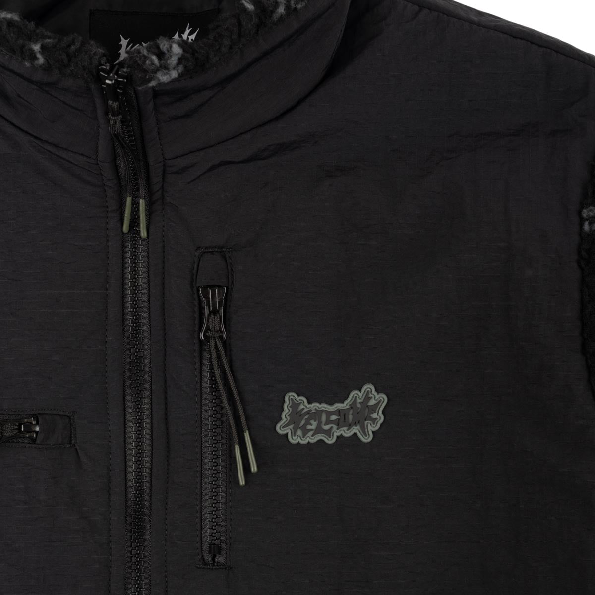 Welcome Wire Full-zip Sherpa Fleece Sweatshirt - Black image 5