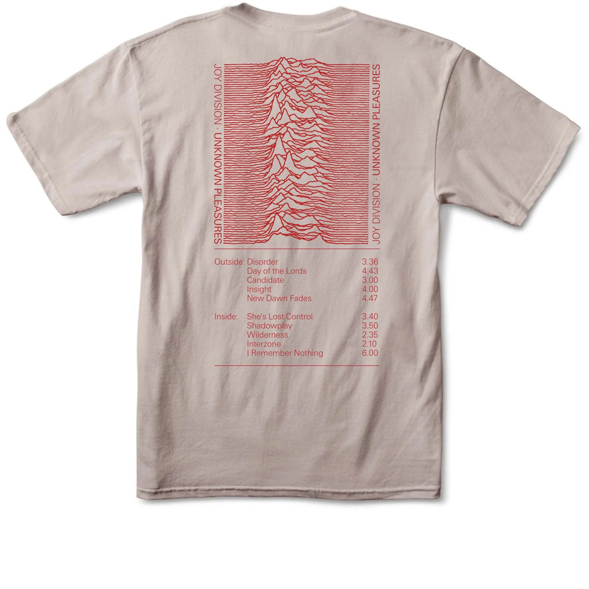Color Bars x Joy Division Unknown Pleasures T-Shirt - Sand image 2